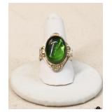 Sz 7.25 Sterling Silver Ring w/ Stone