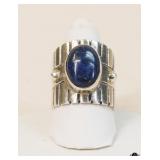 Sz 7 Sterling Silver Ring w/ Stone