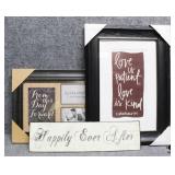 Wedding Themed Wall Decor 3/PC