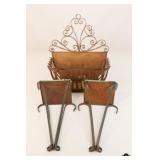 Metal Shelves & Basket