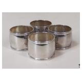 Silver 950 Napkin Rings / 4 pc