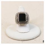 Sz 7 Sterling Silver Ring w/ Stone