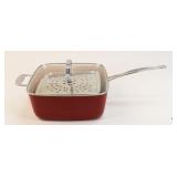 Red Copper Square Pan
