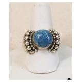 Sz 7.5 Sterling Silver Ring w/ Stone