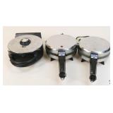 Waffle Irons: Pizzelle Maid, Villaware / 3 pc