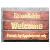 Carved Wood Sign