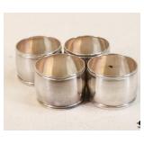 Silver 950 Napkin Rings / 4 pc