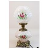 Glass & Brass Lamp w/ Glass Shade