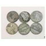 Silver War Nickels / 6 pc