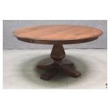 60" Round Wood Dining Table