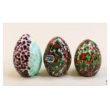 Bohemia/Bohdana Crystal Eggs / 3 pc