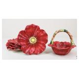 Signature Flower Plates & Basket