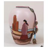 Adobe Moon Pottery Vase