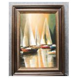 Original Sailboat Painting on Canvas