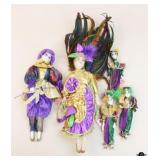 Mardi Gras  Dolls / 5 Pc