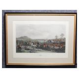 "The Meet at Melton" Fox Hunt Hand Colored Etching