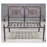 Metal Garden Bench w/Vinyl Straps