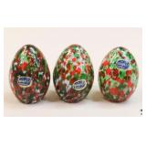 Bohemia/Bohdana Crystal Eggs / 3 pc