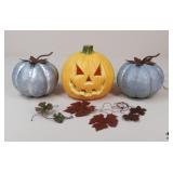 Metal & Lighted Resin Pumpkins