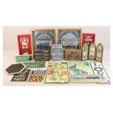 Wood & Metal Signs / 17 pc
