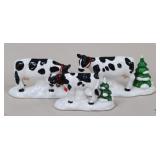 Dept 56 "A Herd of Holiday Heifers" / 3 pc