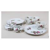 Moss Rose Snack Plate Set 10pc