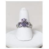 Sz 7 Sterling Silver Claddagh Ring