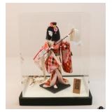 Geisha Figurine In Display Case