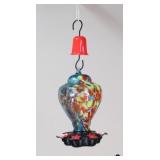 Glass Hummingbird Feeder