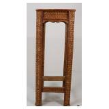 Woven Rattan & Bamboo Plant Stand