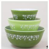 Pyrex "Spring Blossom" Mixing Bowl Set / 3 Pc
