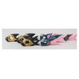 Painted Wood Napkin Holders / 7pc