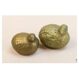 Pair of Metal Quail
