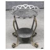 Metal Tray Style Plant Stand