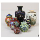 Small Cloisonnï¿½ + Vases, Urns  / 6 Pc