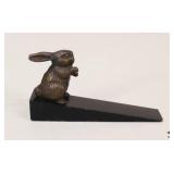 SPI Brass & Wood Rabbit Door Stop