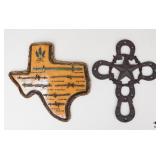 Barbed Wire & Cast Iron Wall Decor / 2 pc