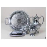 Chrome Plate Tea/Coffee Set