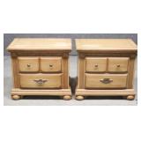 Pair Of 2 Drawer Night Stands