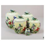 APC Hand Painted Collection Canisters + / 5 Pc