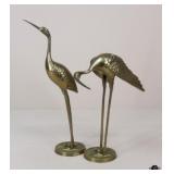 Grow & Cuttle Brass Crane Figurines / 2 Pc