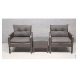 Patio Joy Woven Vinyl Chairs & Table
