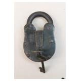 Vintage Metal Padlock W/Key