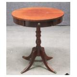 Drum Style End Table w/Drawer