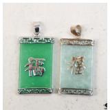 Sterling & Gold Plate Pendants / 2 pc