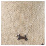 Sterling Necklace w/ Dog Pendant
