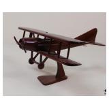 Wood Biplane Figurine