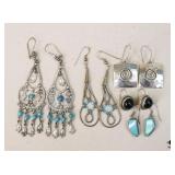 Sterling & Turquoise Earrings / 5 pc