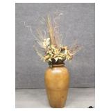 Large Artificial Arrangement w/Pottery Vase