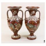 Pair of Hand Made Vases from Greece
